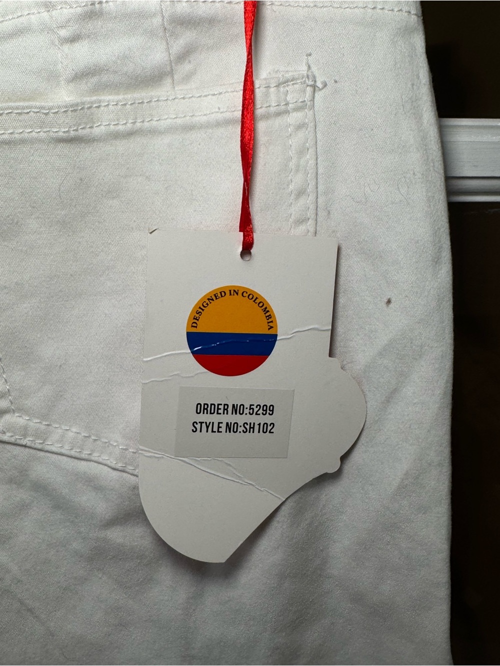 White Distressed Women’s Denim Shorts - Colombian- Butt enhancing - Picture 5 of 7